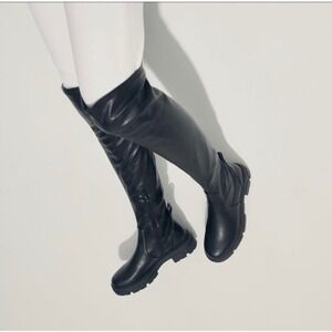 Aldo Over-the-knee boot Lug so…size 6. Boot black
